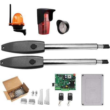 Kit d'ouvre-portes automatiques Kit d'ouvre-porte automatique opérateur de porte Double robuste for portes battantes doubles jusqu'à 16 pieds ou 880 lb moteur à courant alternatif pour accessoires de (1/5)