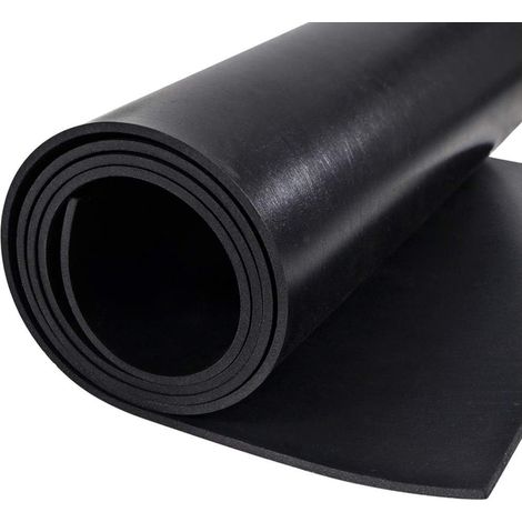 Rouleau de tapis en caoutchouc lisse antidérapant, 300 x 100 cm, tapis de sol de garage robuste de 3 mm d'épaisseur, idéal pour abri de jardin, salle de sport, garage, atelier, facile à (1/5)