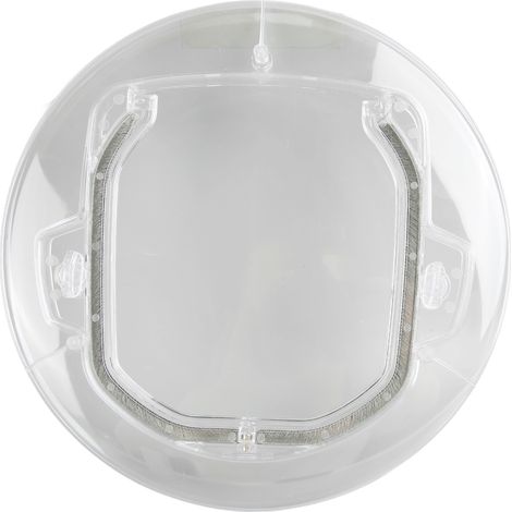 Porte pour animaux de compagnie transparente à fermeture automatique, sans obstacle, pour portes intérieures pleines et creuses. (1/5)
