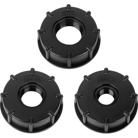 3 Pièces IBC Bouchon De Réservoir S60x6 IBC Raccord/Bouchon Mamelon Adaptateur pour Réservoir IBC Réservoir d'eau Connecteur Joints Filetés en Adaptateurs1/2 ' 3/4 ' 1 Pouce (1/5)