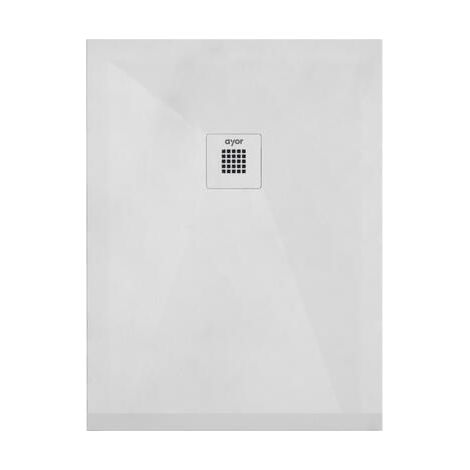 ONDEE - Plato de ducha NOLA 3 - Puede cortarse - 80x100x3cm - Resina - Blanco
