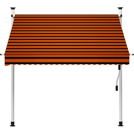 Maison Exclusive - Tenda da Sole Retrattile Manuale 200 cm Arancione e Marrone