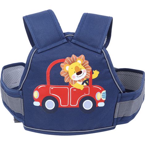 Harnais de sécurité enfant pour moto, vélo, siège arrière, ceinture de sécurité, bleu foncé (1/5)