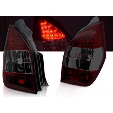 Paire de feux arriere Citroen C2 11.03-10 rouge fume (1/3)