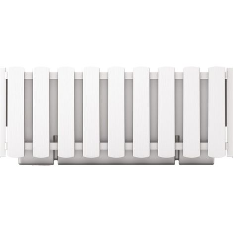 Prosperplast Jardinière de balcon  Boardee 38x18x16 cm - Blanc
