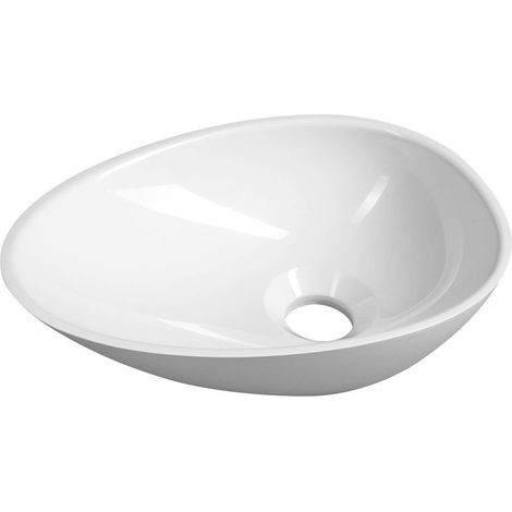 Sapho - Lavabo sobre encimera, 32x22cm cm, sin rebosadero, blanco KE320 (1/5)