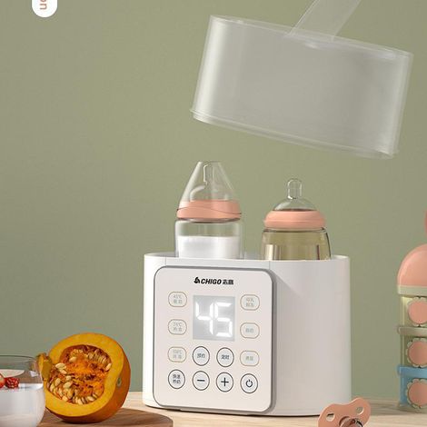 Flaschenwärmer mit konstanter Temperatur, 24-Stunden-Timer, leisem Betrieb, Dampfreinigungsfunktion und Digitalanzeige. (1/5)
