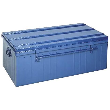 Cantine métal 900x370x500 – Acier XC 5/10e – Charge max 90kg – Capacité 130L – Protection laque glycérophtalique bleue – Snor
