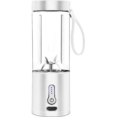 Tragbarer USB-Mixer, 530 ml wiederaufladbarer elektrischer Saftmixer mit 6 Klingen, ideal für Outdoor-Sportarten, Reisen und Camping.