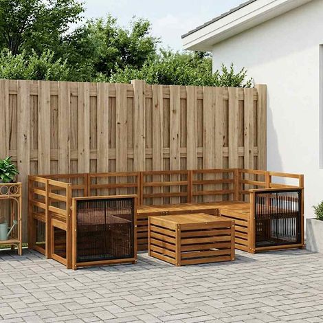 vidaXL Outdoor Sofa Set 7 pcs Natural Solid Acacia Wood (1/5)