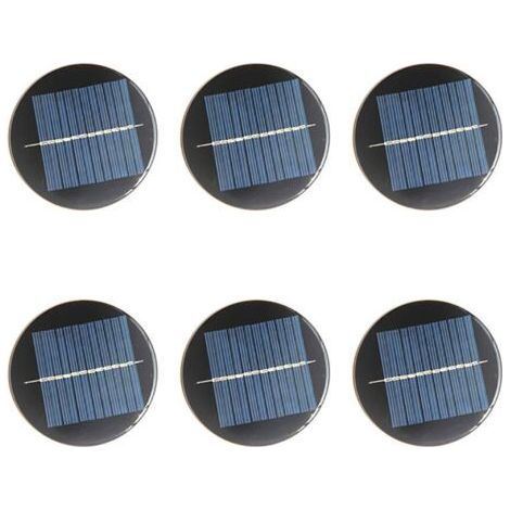 FENOPLASTICALot de 6 mini cellules de panneau solaire 6 V 80 mm pour énergie solaire, bricolage, maison, jardin, projets scientifiques – Jouets – Chargeur de batterie (1/5)