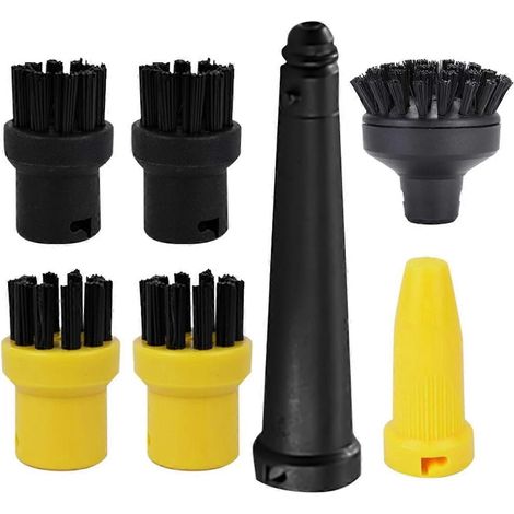 Kit d'accessoires pour nettoyeur vapeur Karcher, ensemble de brosses rondes - comme illustré - (1/5)