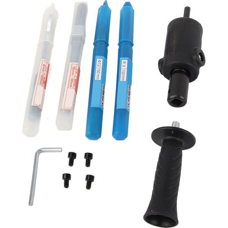 Hammerbohradapter mit Bohrern, Schrauben und Griff, Elektrowerkzeugzubehör. (1/5)
