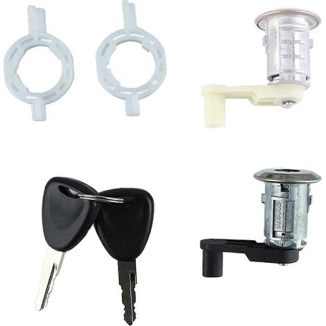 Cylindre de serrure de porte avec 2 clés et fonctionnement fluide, référence 7701468981, pièce de rechange pour Megane, Clio et Thalia (1/5)
