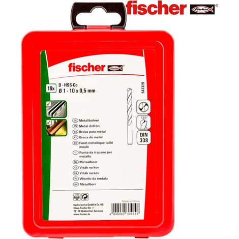ESTUCHE 19 BROCA COBALTO HSS-G DIN338