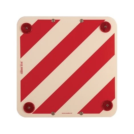 Cartello carico sporgente in polionda con dischi rifrangenti 50x50 cm