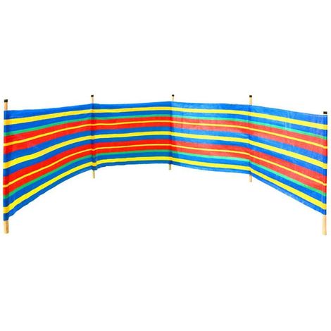 Marbueno Paraviento 5 palos 400X120 cm Camping y Playa