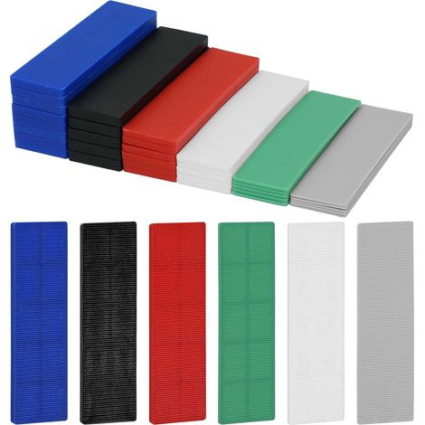 86PCS Cales en Plastique, Jeu de Cale Fenetre Colorées pour Fenêtres 100 mm x 28mm x 1 mm-6 mm Cales de Vitrage en Plastique Idéales pour le Bricolage, l'installation de Portes et Fenêtres (1/5)