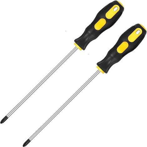Set di 2 cacciaviti Phillips, cacciavite magnetico con manico da 200 mm e impugnatura antiscivolo, cacciavite Phillips PH2 con punta da 6 mm (1/5)