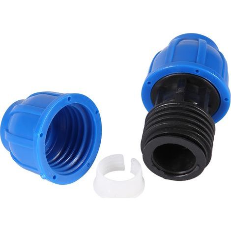 5 Stück PE-Kunststoff 20 mm auf 20 mm gerader Wasserrohrverbinder Rohrverbindungsadapter (1/5)