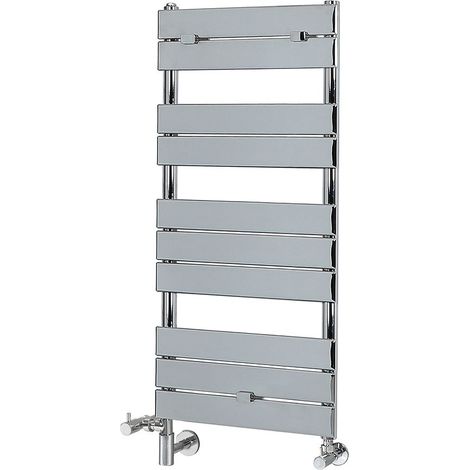 Milano Lustro Chrome Flat Panel Dual Fuel Electric Heated Towel Rail Radiator - 1000mm x 450mm (1/5)