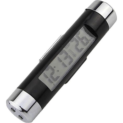 2-in-1-Auto-Elektronikuhr mit Thermometer, leuchtender LED-Digitalanzeige und Lüftungsauslassthermometer