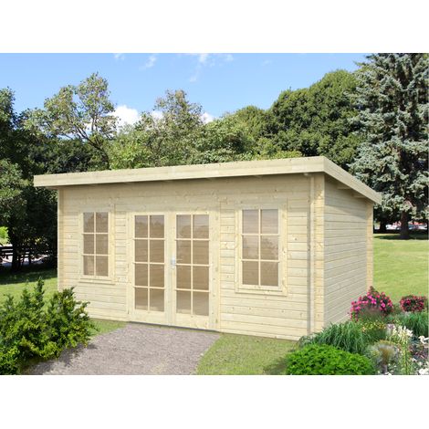Abri de jardin en bois Lisa 14,2 m2 Naturel (1/5)
