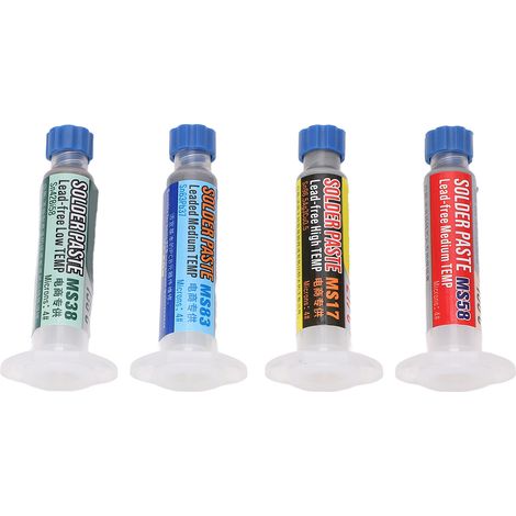 Kit 4 pièces pâte à souder, faible résidu, excellente conductivité électrique, entretien téléphone portable, flux de soudure professionnel (1/5)