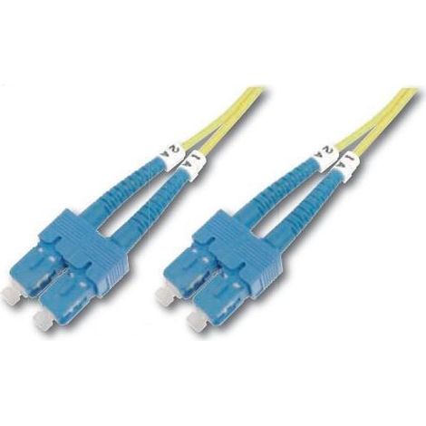 Digitus  Cable de conexión  Fibra óptica  Macho  SC monomodo  Macho  SC monomodo  Amarillo  1 m (1/4)