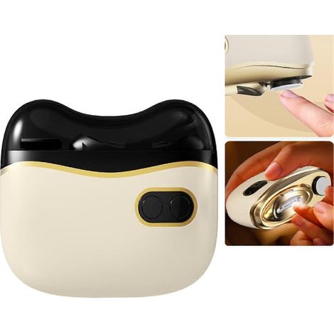 Coupe-ongles électrique avec lumière, silencieux et design ergonomique pour bébés et personnes âgées - Outil de coupe des ongles des orteils et des doigts (1/4)