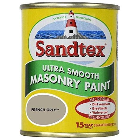 Sandtex 15 Year Microseal Smooth Masonry - French Grey - 150ml