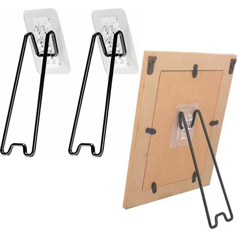 1 pièce - Porte cadre photo en métal - Pas de forets ou d'ongles requis - Porte cadre photo pour table /, épaississant - 23 cm (1/5)
