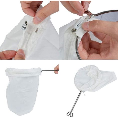 Wiederverwendbares Baumwoll-Lebensmittelsieb, 300 Mesh, ideal zum Filtern von Milch, Tee und Kaffee.