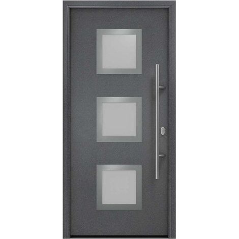 Hörmann Ecostar Haustür "ISOPRO IP 810S", anthrazit metallic (CH 703), 110 x 210 cm (B x H), DIN Rechts