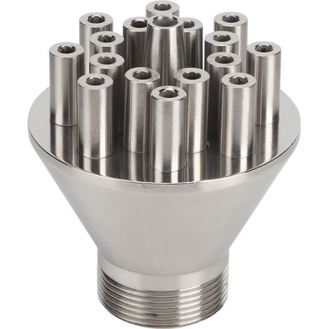 Buse de fontaine à filetage mâle G1-1/2 po (46 mm), tête de pulvérisation à 17 jets pour bassin et piscine (1/4)