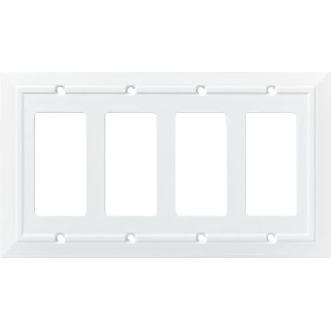 Plaque murale pour interrupteur simple Blanc (1/5)