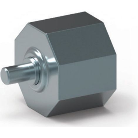 Kurze Metall-Walzenkapsel für SW 60 mit Zapfen, 45 mm lang (1/2)