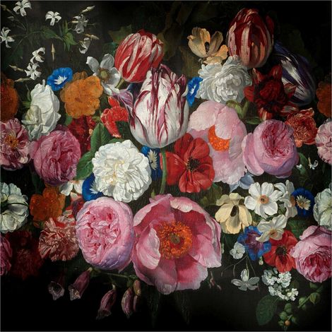 Fototapete 360950 Vliestapete Blumen Floral 265 x 265 cm Rasch Selection Schwarz (1/4)