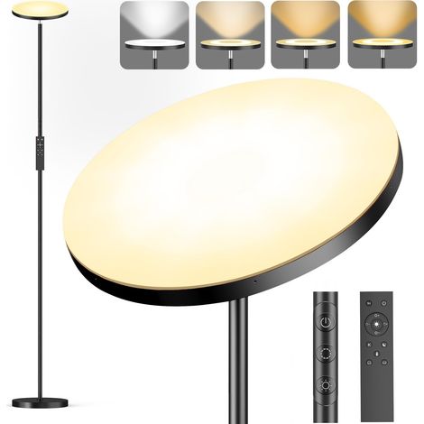 Lampada da terra a LED da 36 W, lampada da terra dimmerabile super luminosa da 3000 LM, dimmerazione continua 2700 K-6500 K, telecomando e controllo touch per soggiorno, camera da letto e ufficio (1/5)
