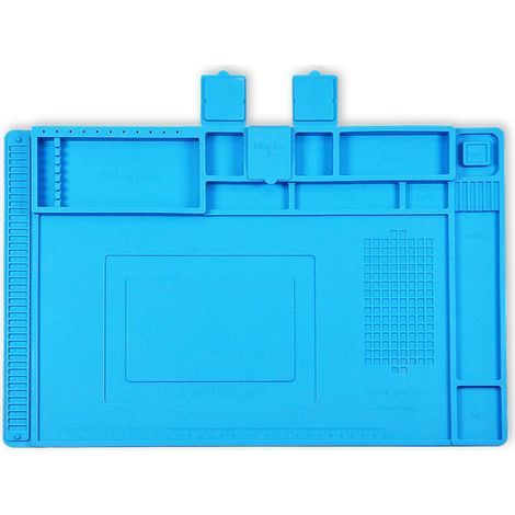 Soldering Mat, 500℃ Heat Resistant Silicone Work Mat, Multi-Purpose Magnetic Electronics Repair Pad for Soldering and Welding Station with Ruler and Screw Notches (1/5)