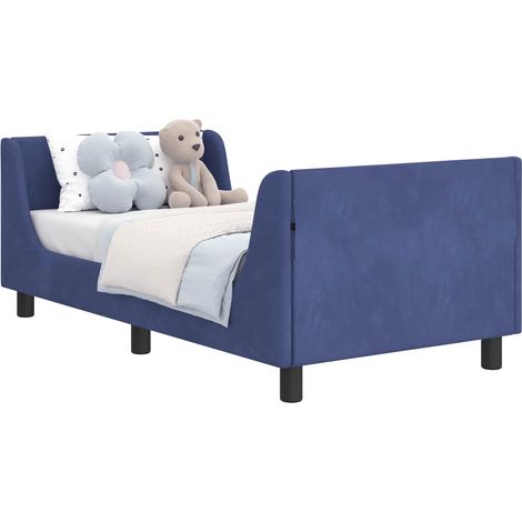 Children's Bed Frame with Headboard Police Blue 80 x 160 cm vidaXL