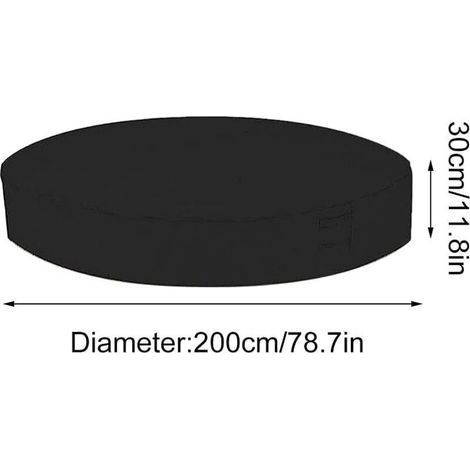 Couverture de spa ronde, couverture de spa pliable étanche à l'humidité, extérieur housse ronde pour spa, couverture de protection étanche anti-uv pour baignoire spa extérieure, 200x30cm (1/4)