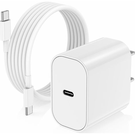 Chargeur pour iPhone 17, 16 et 15 : charge USB-C 3 m (10 pi), charge USB-C Apple iPhone 17 Pro Max, 17 Air, 16 Pro, 15 Plus, AirPods, iPad mini. Adaptateur secteur inclus.