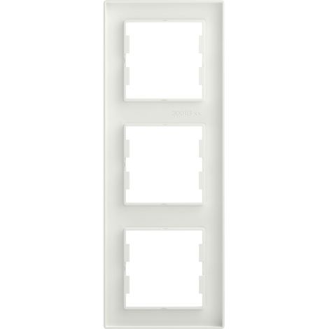 Schneider Electric Abdeckrahmen Asfora Weiß (RAL 9003) EPH5810321D – 3-Fach Rahmen für vertikale Montage – VDE zertifiziert – IP20 – Apc Schneider (1/5)