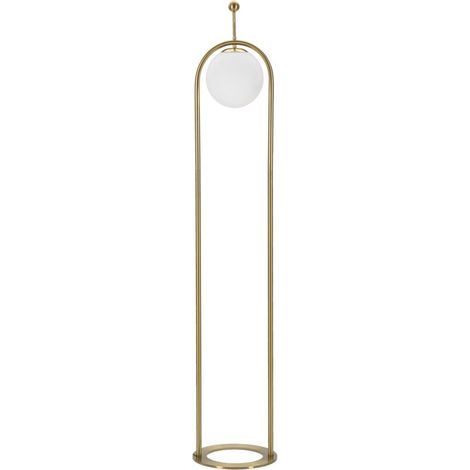 Ferretti Glamy Arc lampe sur pied doré et blanc 168 cm (1/5)