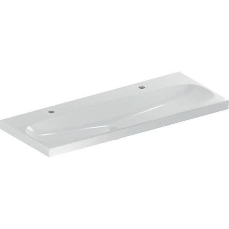 Lavabo Geberit Acanto, 2 agujeros izquierda/derecha, sin