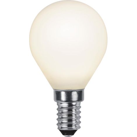 Star Trading Ampoule LED Opaque Filament, E14, 450lm, 5W, intensité lumineuse variable, blanc chaud, 7,8 cm