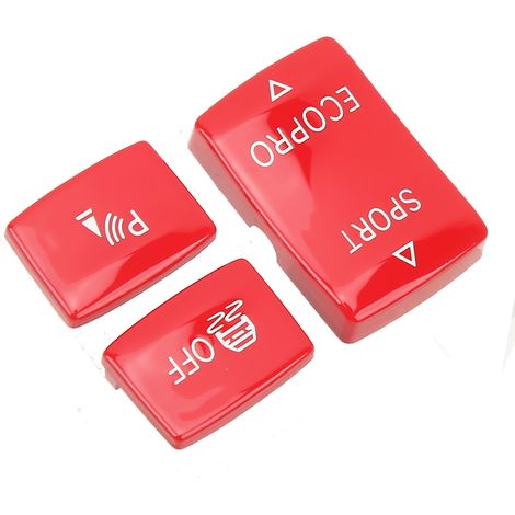 Kit de 3 boutons de vitesse 6131 9252 912‑1 ESP, interrupteur antidérapant, bouton sport, capteur radar, clé de remplacement pour F20 F21 F22 F23 Rouge (1/5)