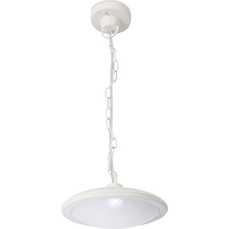 Forlight Pergola - Lámpara de Techo LED para Exterior de Color Blanco. Con Accesorio para Instalar en Pérgolas. LED de Luz Cálida 3000K 7.5W y 533lm. Fabricada en Aluminio (1/5)