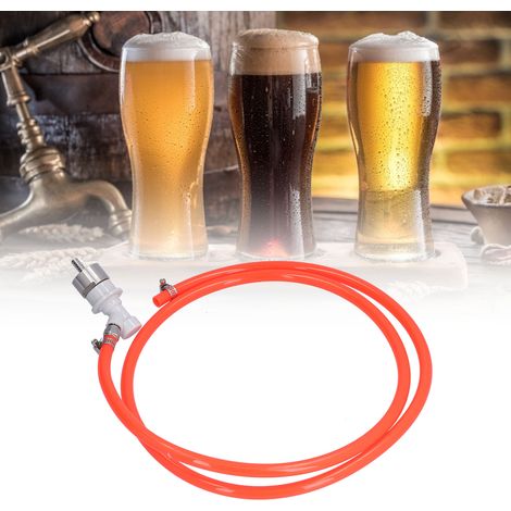 Dispensador de cerveza tipo bola, 1,7 m, con tapa de carbonatación de 5/16 pulgadas. (1/5)